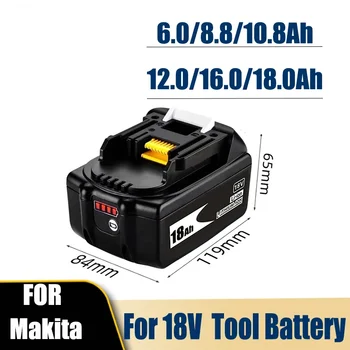 NOI Cu LCD Încărcător Acumulator 18 V 8000mAh baterie Litiu-ion pentru Makita 18v Baterie de 8Ah BL1815 BL1850 BL1830 BL1860 LXT400