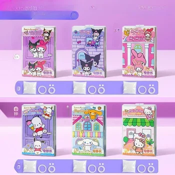 Noi Kawali Sanrio DIY Jucarii Copii Kuromi Melodia Mea Cinnamoroll Pochacco Anime Autocolant Jocuri Liniștită Carte Amuzant Cadou de Crăciun