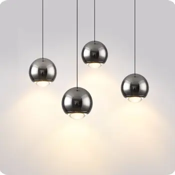 Nordic Pandantiv cu LED-uri Lampă de noptieră luciu Candelabru Pentru Camera de zi Sala de Mese Bucatarie decor acasă Plafon de Sticlă Perdeaua de Lumină