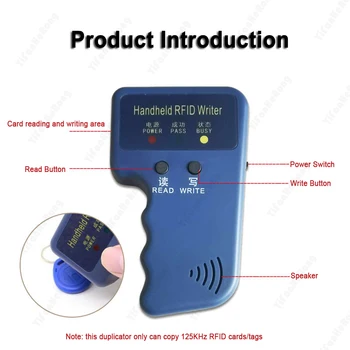 Noul Handheld EM4100 125KHz RFID Reader Copiator Scriitor Duplicator Programator Cititor EM4305 T5577 Reinscriptibile ID Keyfobs Tag-uri de Carduri