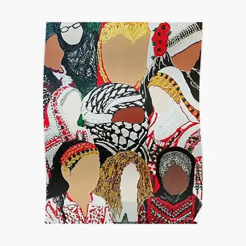 Palestinian Doamnelor Poster Modern Decor Acasă Imprimare Imagine De Perete Camera De Epocă Pictura Arta Amuzant Decor Mural Nici Un Cadru