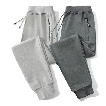 Pantaloni pentru bărbați, Casual Primavara-Vara Alb, pantaloni de Trening de Bumbac Joggeri Harem Pants Mens Streetwear Culoare Solidă Vrac Pantaloni Barbati