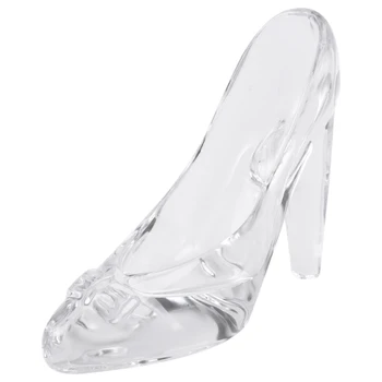 Pantofi De Cristal De Sticlă Cadou De Ziua Decor Acasă Cenusareasa Pantofi Cu Toc Înalt Pantofi De Nunta Figurine De Miniaturi Ornament