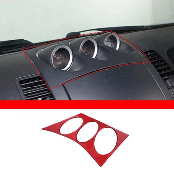 Pentru Nissan 350Z 2003-2006 Masina Central instrument de control ban panoul de Autocolant Moale Fibra de Carbon, Accesorii de Interior