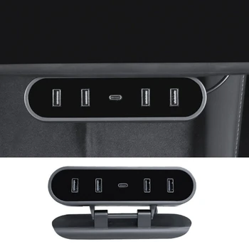 Pentru Tesla Model 3 Model Y Docking Station HUB Sub Ecran 4 USB Șunt Adaptor Încărcător Splitter Extensia Piese Accesorii