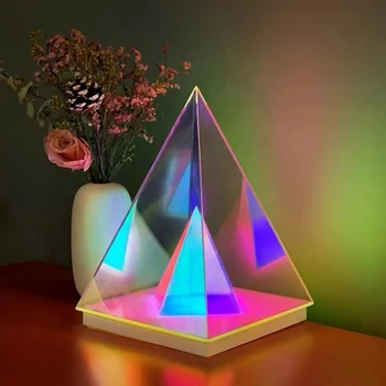 Personalizat, Acrilic Cub Ornamente Decorative Pline De Culoare De Noapte Desktop Atmosferă De Lumină