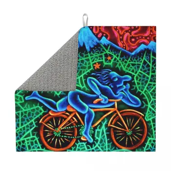 Personalizat iute Uscat Biciclete Zi 1943 Albert Hofmann, LSD fel de Mâncare de Uscare Tampoane Absorbante din Microfibra Picurator Covoare pentru Bucatarie