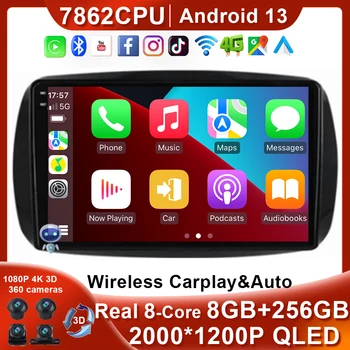 Real 8-Core BT5.0 Auto Pentru Mercedes Benz Smart 453 Fortwo 2014 - 2020 2 Din Masina Stereo Multimedia Player Navigatie GPS Wifi FM