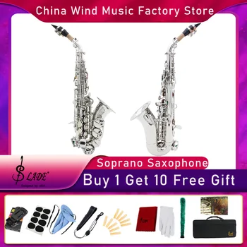 SLADE Argint Saxofon Soprano B Plat Soprano Sax Instrument de Suflat din lemn Cumpara 1 Primi Gratuit 10 Cadouri Sax Parte pentru Student Începător