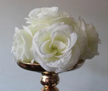 SPR 18cm*1 buc Crescut saruta minge de mătase artificială de flori decor de nunta de culoare crem-2015 Nou design