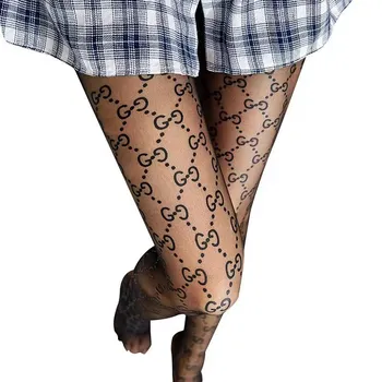 Subțire anti cârlig ciorapi de mătase stil subțire de mătase, ciorapi de femeie ciorapi negri scrisoare dublu G