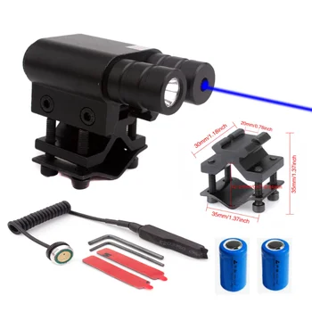 Tactic Laser Lanterna Combo Rosu Verde Albastru Laser pentru Pusca si pistol Glock cu Baterie