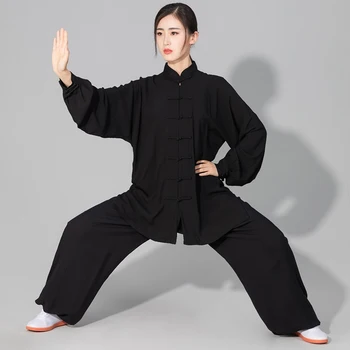 Tai chi Solidă Bumbac 6 Culori de Înaltă Calitate Wushu Kung fu Copii de Îmbrăcăminte pentru Adulți Arte Martiale Wing Chun Costum