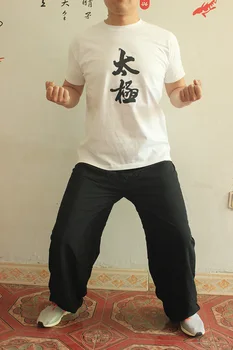 Tai chi T shirt pentru femei și bărbați, din bumbac cu maneci scurte kung fu uniforme