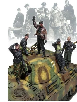 Unassambled 1/35 soldați ECHIPAJ (5 OM FĂRĂ REZERVOR) Istoric Rășină kit model în miniatură Nevopsite