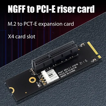 Unitati solid state M. 2 PCI-E 4X Riser Card M2 M Pentru a Pcie X4 Adaptor Cu LED Indicator de Alimentare SATA Coloană Pentru Bitcoin Mining