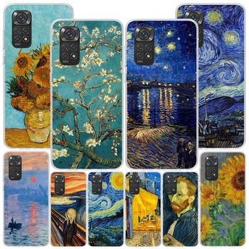 Van Gogh, Ulei de Arta Pictura Phnoe Caz pentru Xiaomi Redmi Nota 12 11S 11E 11 10 10 Pro Plus 9 9 11T 9T 8 8T 7 Global Unic de Acoperire