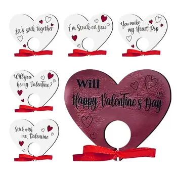 Ziua îndrăgostiților Bomboane Titularul Cardului 6pcs Forma de Inima Cadouri de Valentine Carduri pentru Bomboane Clasă de Schimb Premiu Decor Petrecere